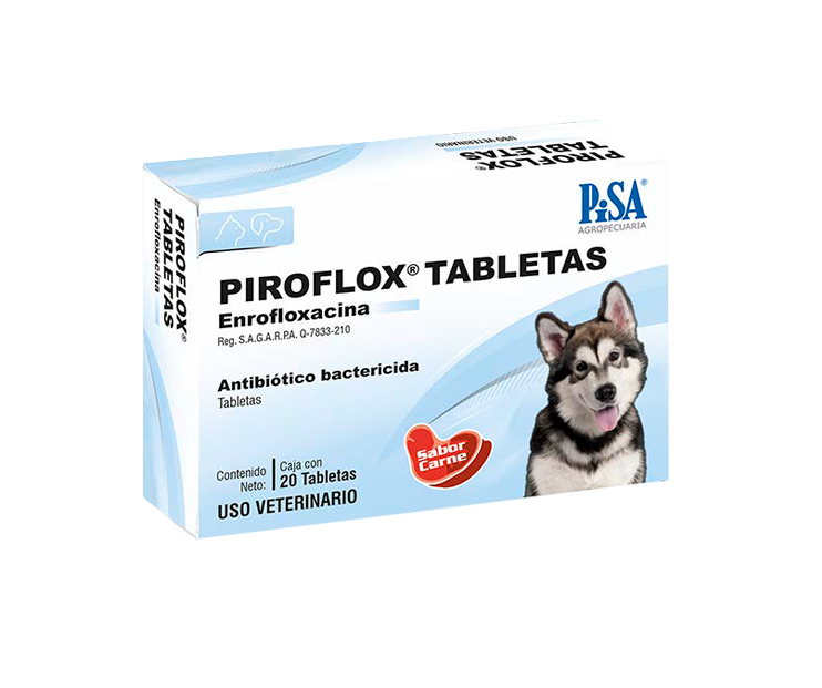 Piroflox 150 mg tabletas ( enrofloxacina ) 20 tabletas